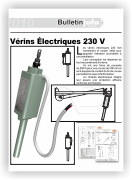 Bulletin vérins électriques 230 VCA